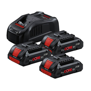 ΣΕΤ ΜΠΑΤΑΡΙΩΝ BOSCH PRO CORE 3X 4AH + ΦΟΡΤΙΣΤΗΣ GAL 1880 CV 0615990N2G