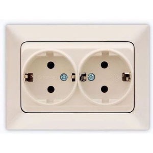 EUROLAMP ΠΡΙΖΑ ΣΟΥΚΟ ΔΙΠΛΗ ΧΩΝΕΥΤΗ 16A ΜΠΕΖ