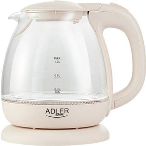 ADLER ELECTRIC GLASS KETTLE 1L CREAM AD1283C
