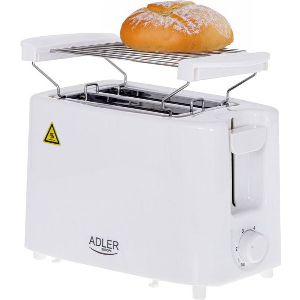 ADLER TOASTER 2 SLICE 900W WHITE AD3223