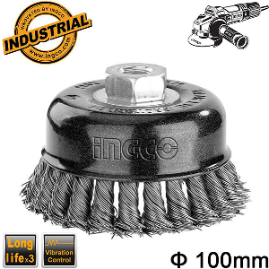 ΣΥΡΜΑΤΟΒΟΥΡΤΣΑ ΓΩΝΙΑΚΟΥ TΡΟΧΟΥ M14 ΣΚΛΗΡΗΣ ΧΡΗΣΗΣ 100MM INGCO WB21005