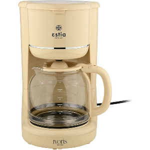 ESTIA ΚΑΦΕΤΙΕΡΑ ΦΙΛΤΡΟΥ IVORIS ΠΛΑΣΤΙΚΗ 900W ΜΕ ΓΥΑΛΙΝΗ ΚΑΝΑΤΑ 1.5LT 06-19174