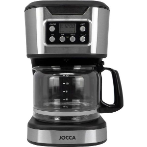 JOCCA DIGITAL DRIP COFFEE MACHINE 1.5L WITH GLASS JUG AND TIMER SILVER/BLACK J-2497