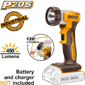 ΦΑΚΟΣ ΕΡΓΑΣΙΑΣ ΜΠΑΤΑΡΙΑΣ 20V LI-ION SOLO 450 LUMEN INGCO CWLI2058