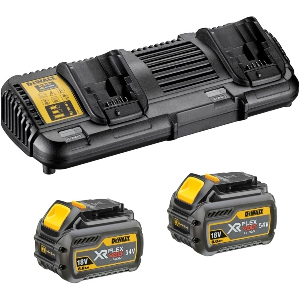 ΦΟΡΤΙΣΤΗΣ ΜΠΑΤΑΡΙΑΣ ΔΙΠΛΟΣ + 2 ΜΠΑΤΑΡΙΕΣ DEWALT XR FLEXVOLT 18V / 54V 6AH DCB546 DCB132T2