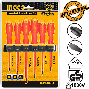 ΣΕΤ 6 ΤΕΜ. ΚΑΤΣΑΒΙΔΙΑ ΗΛΕΚΤΡΟΛΟΓΟΥ VDE INGCO HKISD0608