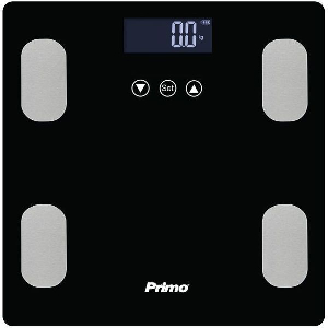 PRIMO ΖΥΓΑΡΙΑ ΣΩΜΑΤΟΣ ΛΙΠΟΜΕΤΡΗΤΗΣ 180KG ΥΑΛΙΝΗ ΜΑΥΡΗ PRBS-40465