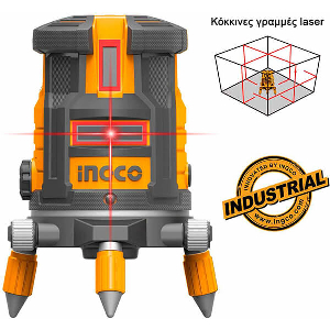 ΑΥΤΟΑΛΦΑΔΙΑΖΟΜΕΝΟ LASER ΣΤΑΥΡΟΥ ΜΕ 5 ΚΟΚΚΙΝΕΣ ΔΕΣΜΕΣ INGCO HLL306505