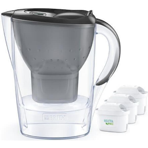 ΚΑΝΑΤΑ ΦΙΛΤΡΟΥ 2.4 LT BRITA MARELLA GREY + 3 ΦΙΛΤΡA MAXTRA PRO PURE PERFORMANCE