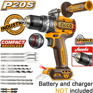 ΚΡΟΥΣΤΙΚΟ ΔΡΑΠΑΝΟΚΑΤΣΑΒΙΔΟ COMPACT ΜΠΑΤΑΡΙΑΣ 20V LI-ION SOLO 96NM ΜΕ JACOBS ΤΣΟΚ INGCO CIDLI209685