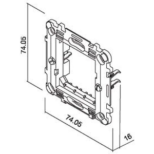 GEYER ΠΛΑΙΣΙΟ ΣΤΗΡΙΞΗΣ 2 ΘΕΣΕΩΝ ΓΚΡΙ INTERIO