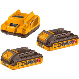 ΜΠΑΤΑΡΙΕΣ 2 ΤΕΜ. 2.0AH + 1 ΤΕΜ. ΦΟΡΤΙΣΤΗΣ 2Α ΣΕΤ 3 ΤΕΜ. INGCO FBCPK2212E