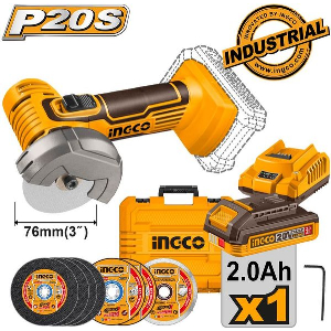 ΜΙΝΙ ΤΡΟΧΟΣ ΚΟΠΗΣ ΜΠΑΤΑΡΙΑΣ 76MM 20V LI-ION INGCO CAGLI76012E