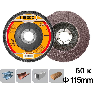 ΔΙΣΚΟΣ ΛΕΙΑΝΣΗΣ ΦΙΜΠΕΡ K60 115MM INGCO FD11560