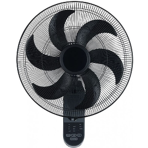 ΑΝΕΜΙΣΤΗΡΑΣ ΕΠΙΤΟΙΧΟΣ 75W ESTIA 06-21177 ΜΑΥΡΟ ΜΕ RC