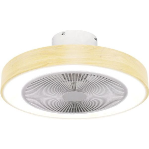 ESTIA ΑΝΕΜΙΣΤΗΡΑΣ ΟΡΟΦΗΣ LED CCT 50CM 15W MOT 45W LIG RC ΟΨΗ ΞΥΛΟΥ 06-30179