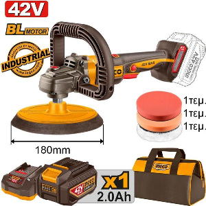 ΑΛΟΙΦΑΔΟΡΟΣ ΜΠΑΤΑΡΙΑΣ 42V LI-ION Φ 180MM +ΥΦΑΣΜΑΤΙΝΗ ΤΣΑΝΤΑ INGCO APLI42181E
