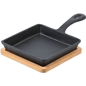 ESTIA ΤΗΓΑΝΙ ΣΕΡΒΙΡΙΣΜΑΤΟΣ IRON ΜΑΝΤΕΜΕΝΙΟ ΒΑΘΥ 9.5CM ΜΕ ΒΑΣΗ BAMBOO 01-18702