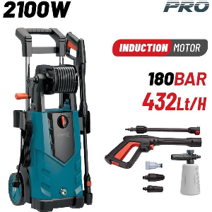 BORMANN PRO BPW4510 ΠΛΥΣΤΙΚΟ ΥΨΗΛΗΣ ΠΙΕΣΗΣ 2100W,ΕΠΑΓΩΓΙΚΟ ΜΟΤΕΡ,180BAR,432L/H,TURBO ΜΠΕΚ,ΑΝΕΜΗ