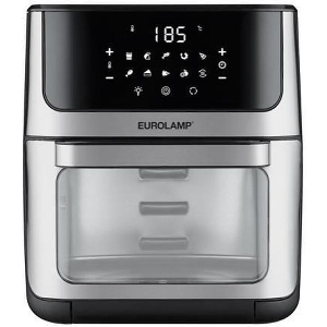 ΦΡΙΤΕΖΑ ΑΕΡΟΣ XXL 12L 1800W ΜΕ ΠΑΡΑΘΥΡΟ ΚΑΙ ΑΞΕΣΟΥΑΡ ΜΑΥΡΗ-INOX EUROLAMP