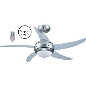 ΑΝΕΜΙΣΤΗΡΑΣ ΟΡΟΦΗΣ PRIMO PRCF-80282 44'' 110CM 5ΦΤ ΜΕ R/C ΔΙΑΦΑΝΑ ΦΤΕΡΑ