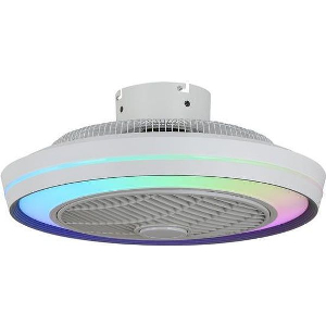 ΑΝΕΜΙΣΤΗΡΑΣ ΠΛΑΦΟΝΙΕΡΑ ΟΡΟΦΗΣ 20W EUROLAMP 300-25046 ΛΕΥΚΟ/ΓΚΡΙ ΜΕ RC