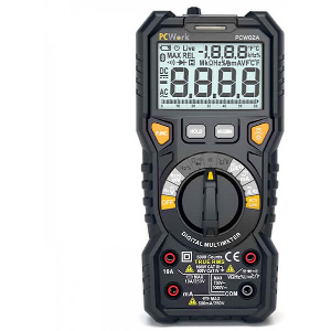 ΠΟΛΥΜΕΤΡΟ ΨΗΦΙΑΚΟ PCWORK PCW02A 6000 COUNTS TRMS AUTO RANGE NCV FLASHLIGHT