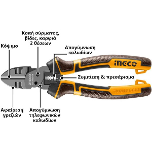 ΠΛΑΓΙΟΚΟΠΤΗΣ 6 ΛΕΙΤΟΥΡΓΙΩΝ 200MM INGCO HMFDCP28200