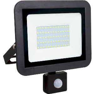 GEYER ΠΡΟΒΟΛΕΑΣ LED 50W 4000K ΜΕ ΑΝΙΧΝΕΥΤΗ ΚΙΝΗΣΗΣ ΜΑΥΡΟΣ
