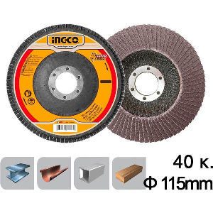 ΔΙΣΚΟΣ ΛΕΙΑΝΣΗΣ ΦΙΜΠΕΡ K40 115MM INGCO FD11540