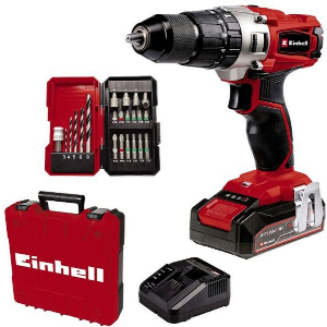 ΔΡΑΠΑΝΟΚΑΤΣΑΒΙΔΟ ΚΡΟΥΣΤΙΚΟ EINHELL 18V 2.5AH 13MM TE-CD 18/2 LI-I 22 ACCESSORIES ΒΑΛΙΤΣΑ