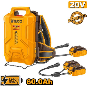 ΜΠΑΤΑΡΙΑ ΠΛΑΤΗΣ 20V/20V+20V 60.0AH/30.0AH LI-ION INGCO FBLI241110