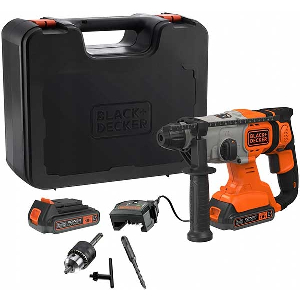 ΠΙΣΤΟΛΕΤΟ ΣΚΑΠΤΙΚΟ ΜΠΑΤΑΡΙΑΣ BLACK & DECKER 18V 2X 2.5AH LI-ION SDS PLUS ΒΑΛΙΤΣΑ BCD900E2K
