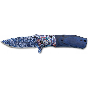 ΣΟΥΓΙΑΣ ALBAINOX 3D DAMASCUS FOLDING KNIFE BLADE 8.5CM 18911