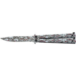 ΣΟΥΓΙΑΣ ALBAINOX ALBAINOX STEEL BALISONG. 3D SKULLS
