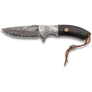 ΣΟΥΓΙΑΣ ALBAINOX DAMASCUS PENKNIFE. ORNATED STEEL BOLSTER 8.50CM 18925