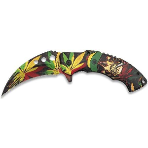 ΣΟΥΓΙΑΣ ALBAINOX MARIJUANA 3D FOLDING KNIFE. 8 CM