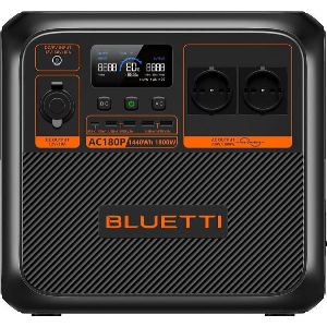 BLUETTI PREMIUM AC180P SOLAR PORTABLE POWER STATION EXPANDABLE, 1800W AC OUTLET 1440WH