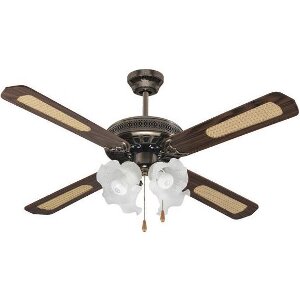 ΑΝΕΜΙΣΤΗΡΑΣ ΟΡΟΦΗΣ 70W EUROLAMP 147-29005 ΜΕ 4 ΦΩΤΑ E27 ΑΝΤΙΚΕ ΜΠΡΟΝΖΕ