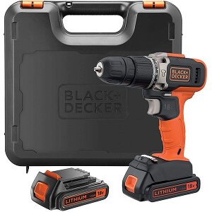 ΔΡΑΠΑΝΟΚΑΤΣΑΒΙΔΟ ΚΡΟΥΣΤΙΚΟ ΜΠΑΤΑΡΙΑΣ BLACK & DECKER 10MM 18V LI-ION 2Χ 1.5AH ΒΑΛΙΤΣΑ BCD003C2K-QW