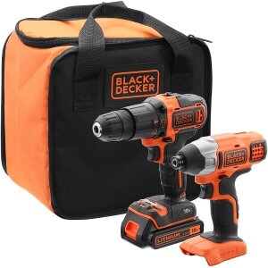 ΣΕΤ ΔΡΑΠ/ΔΟ ΚΡΟΥΣΤΙΚΟ BLACK & DECKER 18V 2 ΤΑΧ BDCHD18 +ΠΑΛΜΙΚΟ 18V 1.5AH LI-ION BDCIM18 BCK21S1S