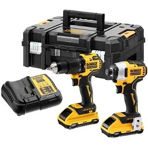 ΣΕΤ BRUSHLESS ΔΡΑΠΑΝΟΚΑΤΣΑΒΙΔΟ ΚΡΟΥΣΤΙΚΟ + ΠΑΛΜΙΚΟ DEWALT 18V 2Χ 3AH LI-ION T-STAK DCK2062L2T