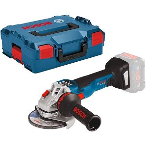 ΓΩΝΙΑΚΟΣ ΤΡΟΧΟΣ ΜΠΑΤΑΡΙΑΣ BOSCH PRO GWS 18V-10 SC SOLO 125MM ΡΥΘΜΙΖΟΜΕΝΕΣ ΣΤΡΟΦΕΣ L-BOXX 06019G340B