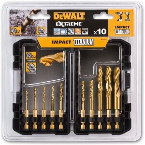 ΣΕΤ 10 ΤΕΜ DEWALT ΤΡΥΠΑΝΙΑ IMPACT Φ3-12MM DT50050