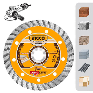 ΔΙΑΜΑΝΤΟΔΙΣΚΟΣ ΔΟΜΙΚΩΝ ΥΛΙΚΩΝ TURBO 115MM X 7.5MM INGCO DMD031152