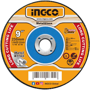 ΔΙΣΚΟΙ ΚΟΠΗΣ ΣΙΔΗΡΟΥ INOX 230MM X 1.6MM INGCO MCD162301