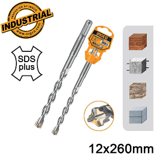 ΤΡΥΠΑΝΙ ΤΕΤΡΑΚΟΠΟ SDS PLUS S4L 12X260MM INGCO DBH1211203C