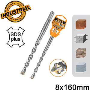 ΤΡΥΠΑΝΙ ΤΕΤΡΑΚΟΠΟ SDS PLUS S4L 8X160MM INGCO DBH1210802C
