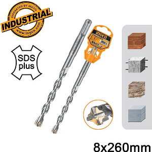 ΤΡΥΠΑΝΙ ΤΕΤΡΑΚΟΠΟ SDS PLUS S4L 8X260MM INGCO DBH1210804C