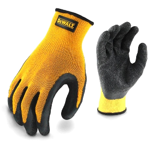 ΓΑΝΤΙΑ ΠΛΕΚΤΑ DEWALT GRIPPER LATEX ΚΙΤΡΙΝΟ-ΜΑΥΡΟ LARGE DPG70L
